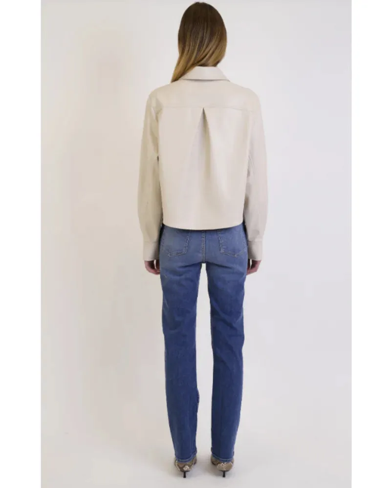 Jonathan Simkhai River High Rise Crop Jean Flare Hem Saltan