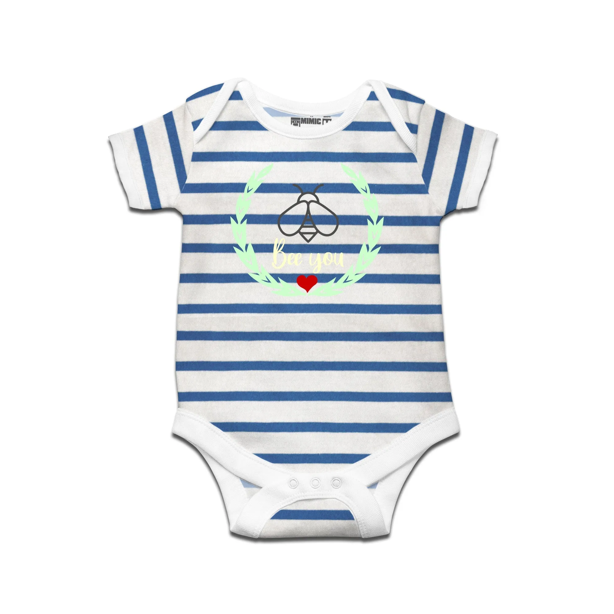 Kidswear By Ruse Bee You Printed Striped infant Romper For Baby