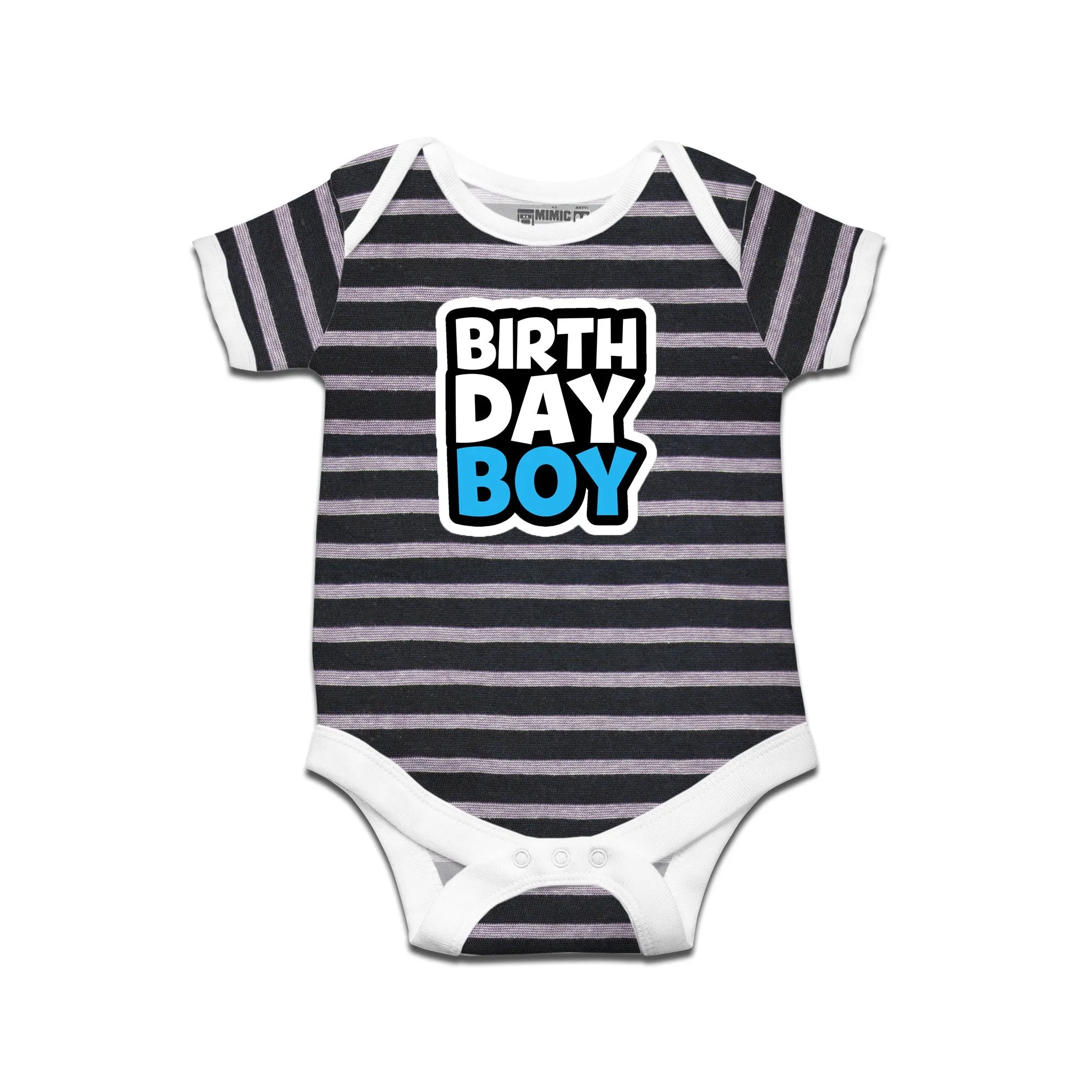 Kidswear By Ruse Birthday Boy 2 Printed Striped infant Romper For Baby