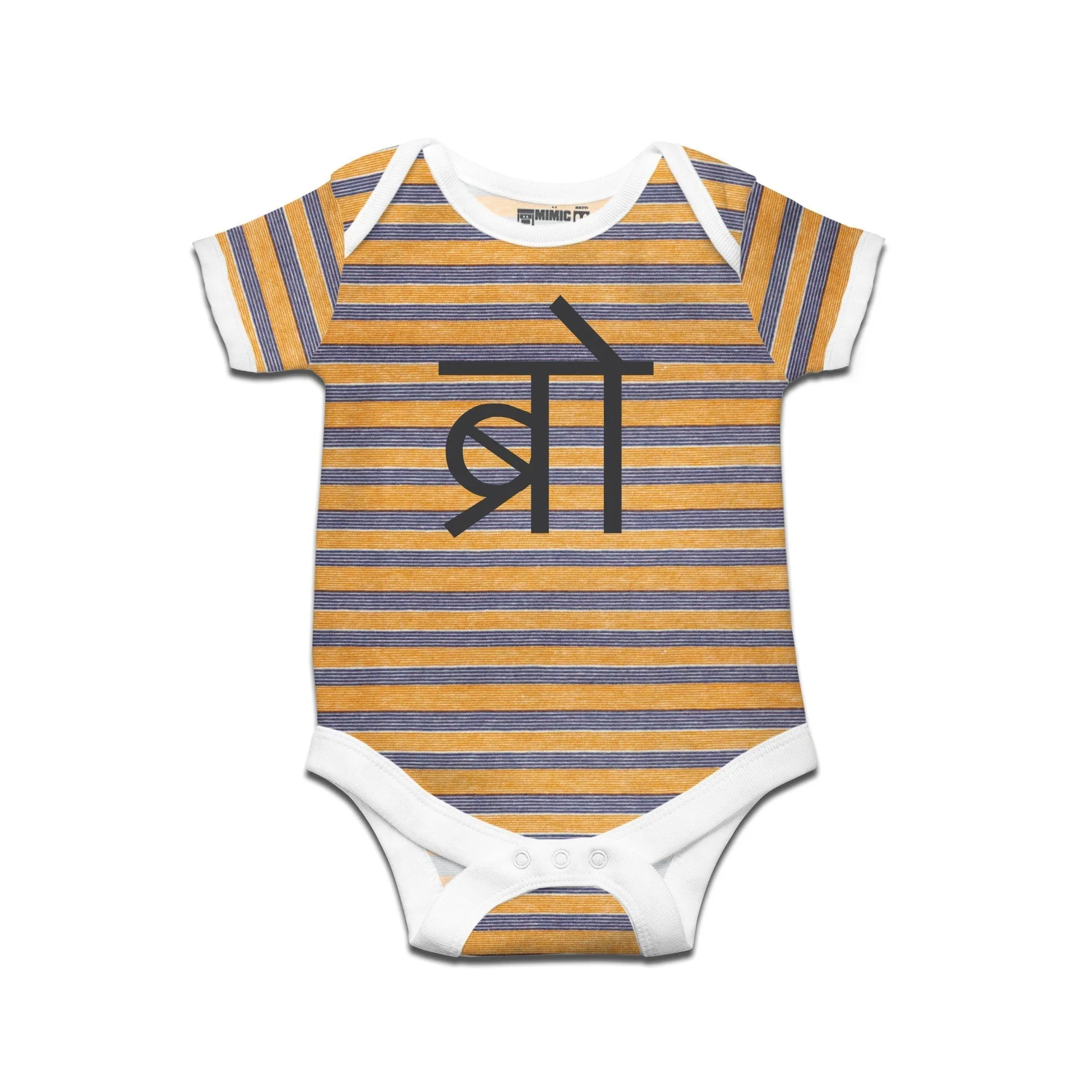 Kidswear By Ruse BRO Printed Striped infant Romper For Baby