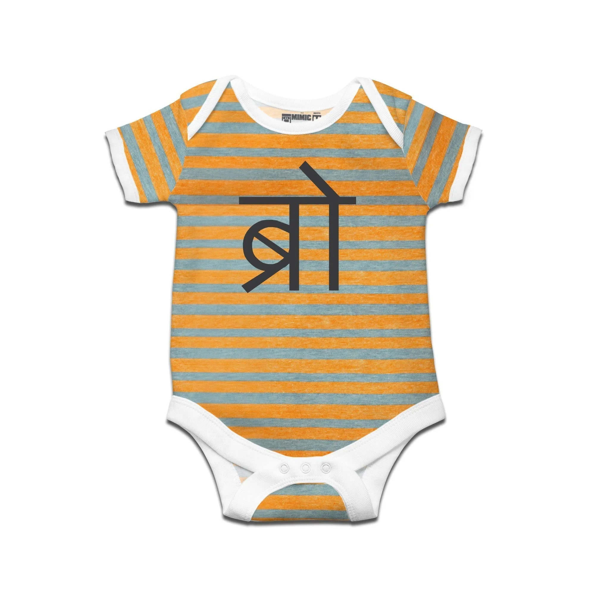Kidswear By Ruse BRO Printed Striped infant Romper For Baby
