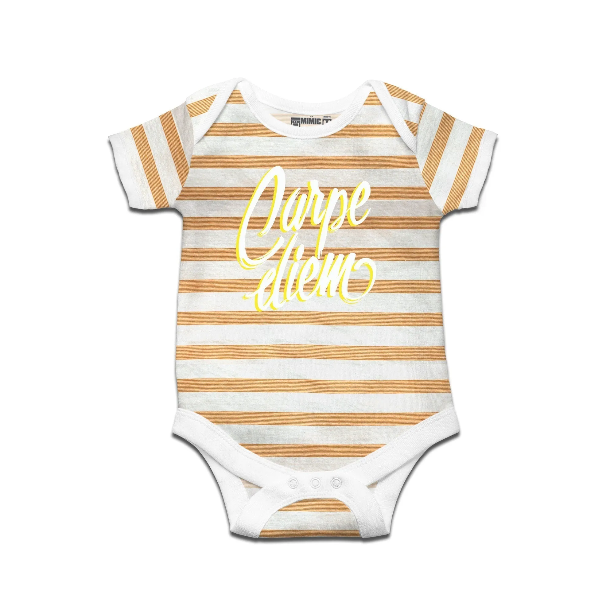 Kidswear By Ruse Carpe Diem Printed Striped infant Romper For Baby