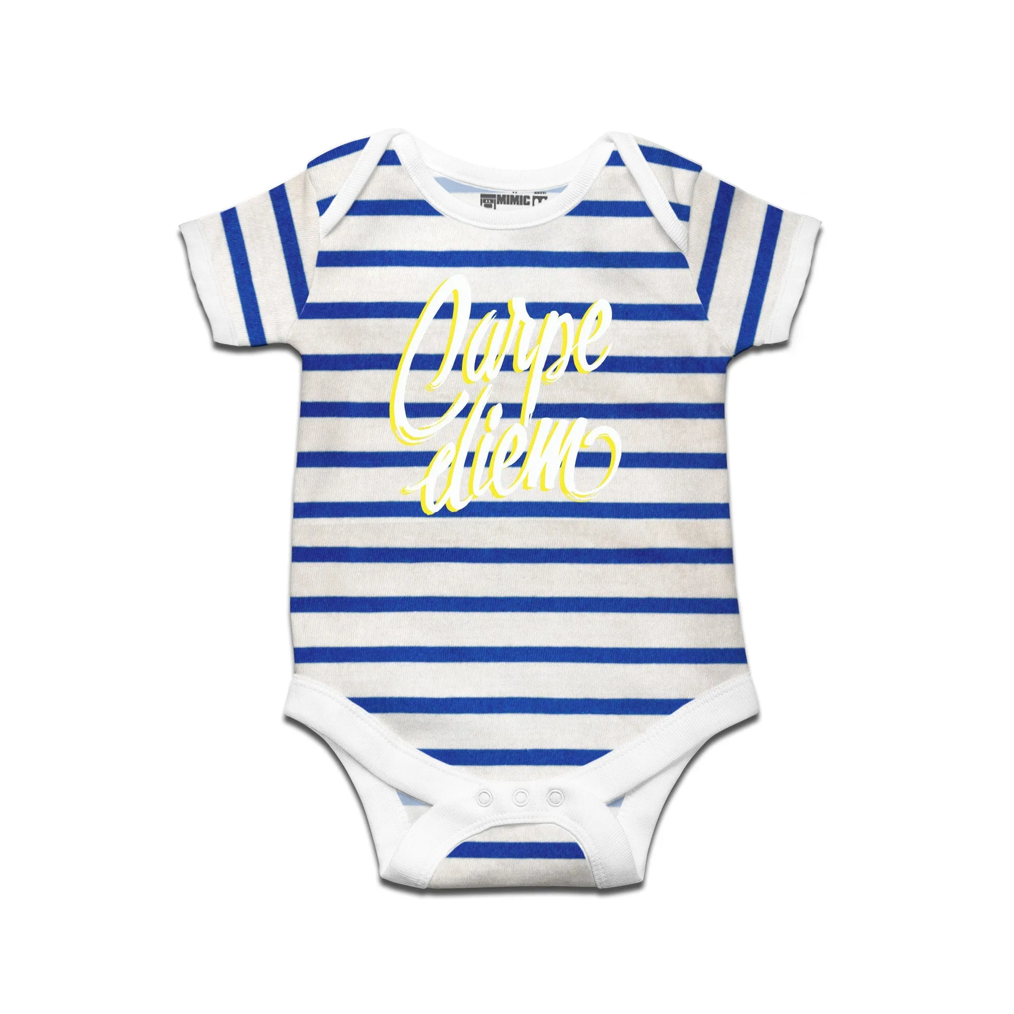 Kidswear By Ruse Carpe Diem Printed Striped infant Romper For Baby
