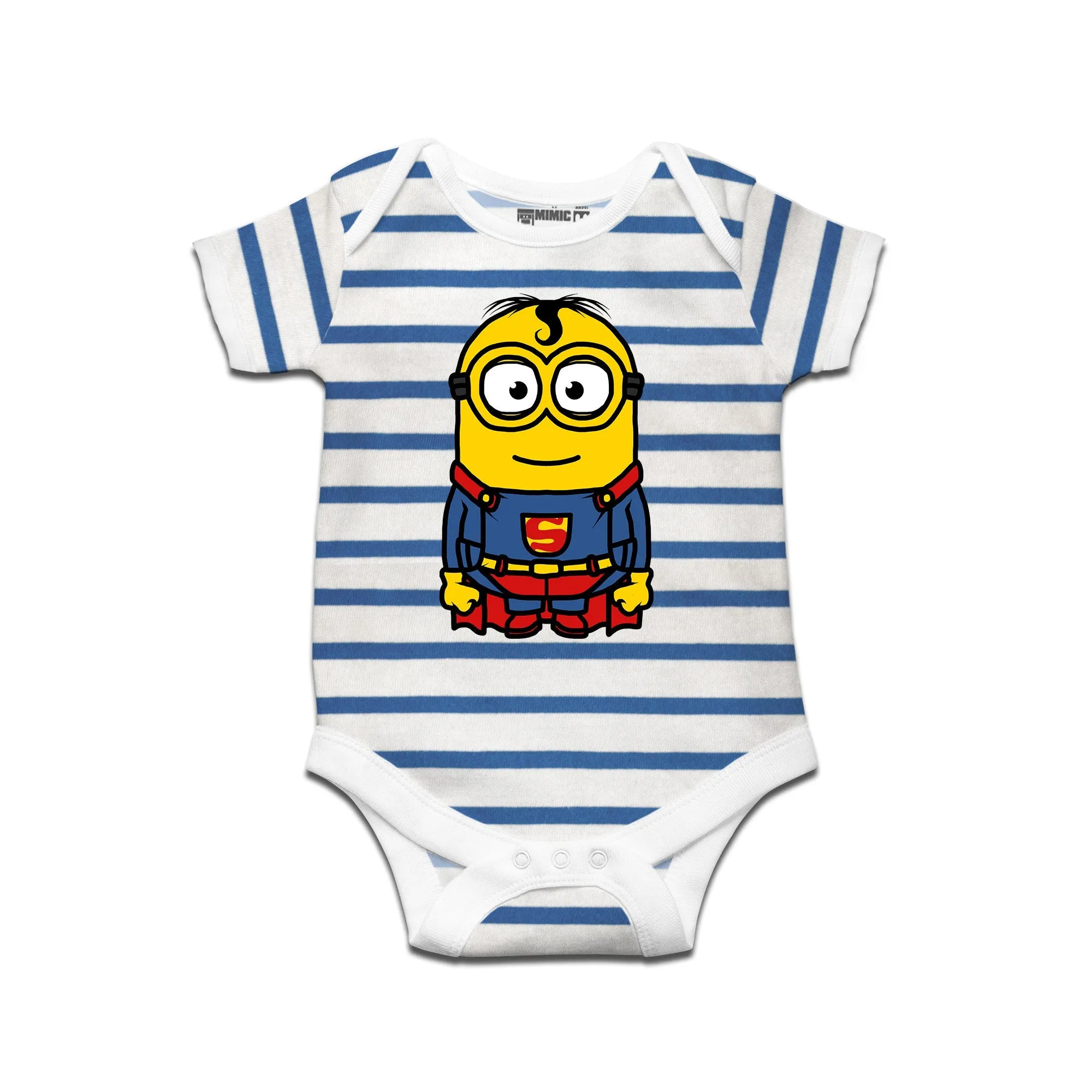 Kidswear By Ruse Super HeroPrinted Striped infant Romper For Baby