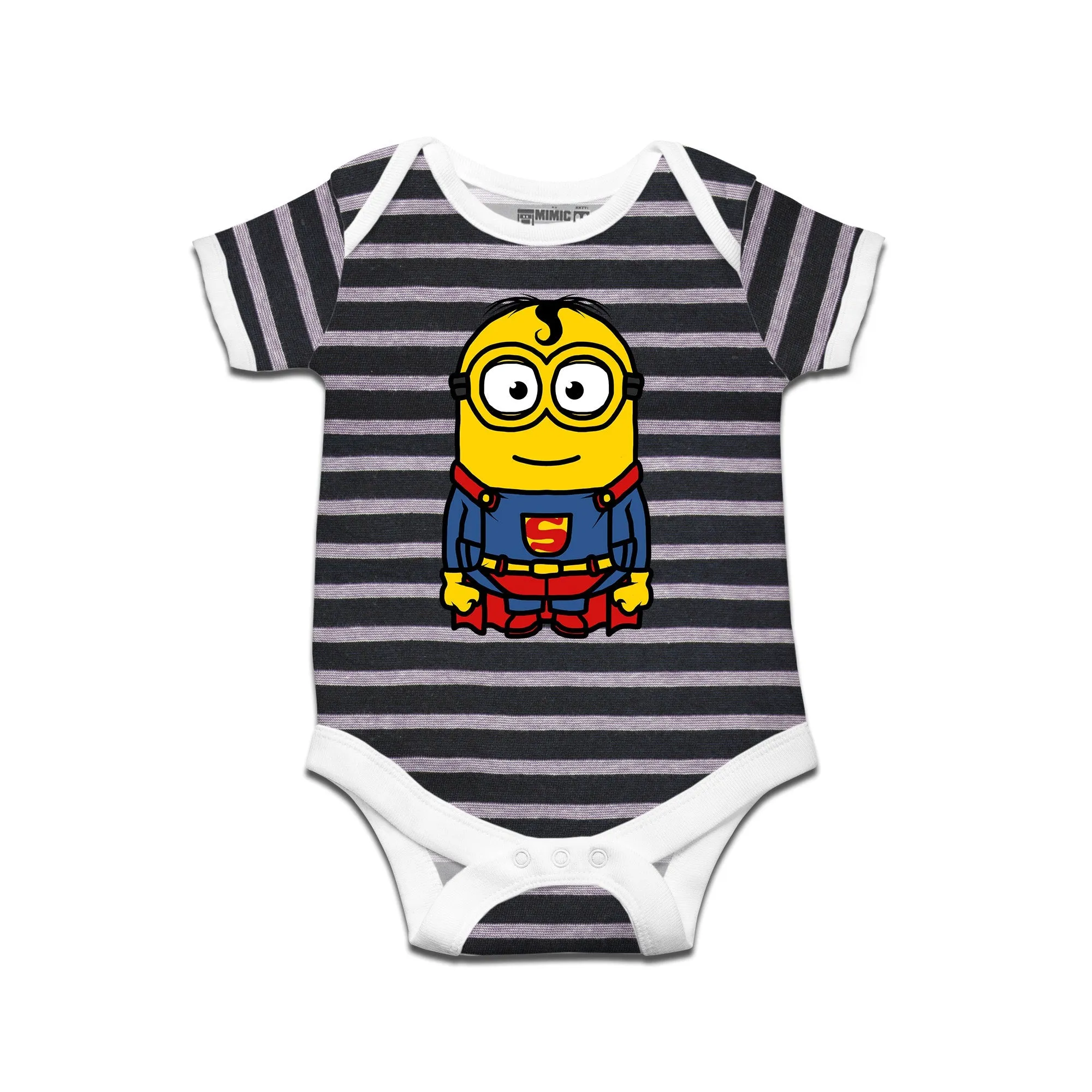 Kidswear By Ruse Super HeroPrinted Striped infant Romper For Baby