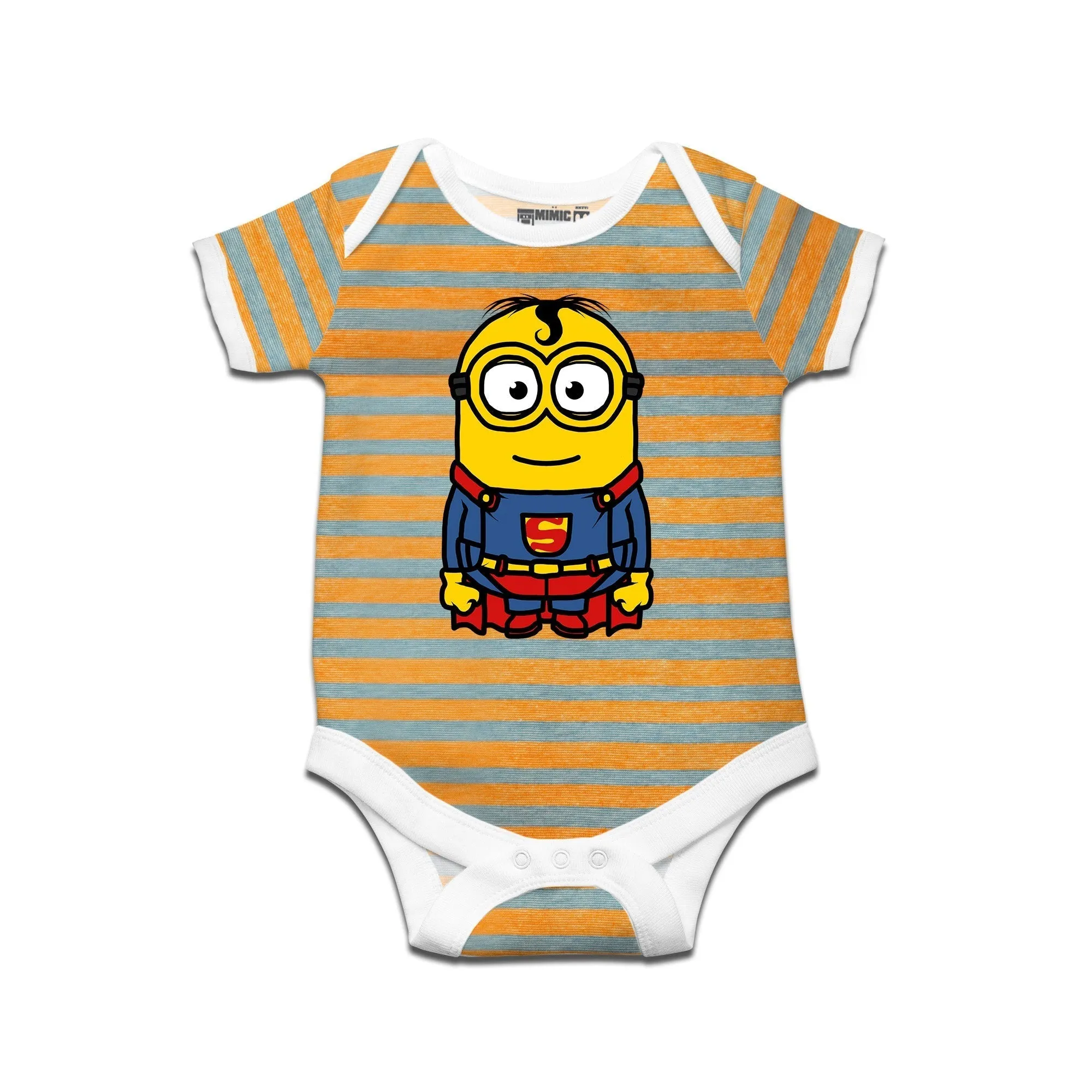 Kidswear By Ruse Super HeroPrinted Striped infant Romper For Baby