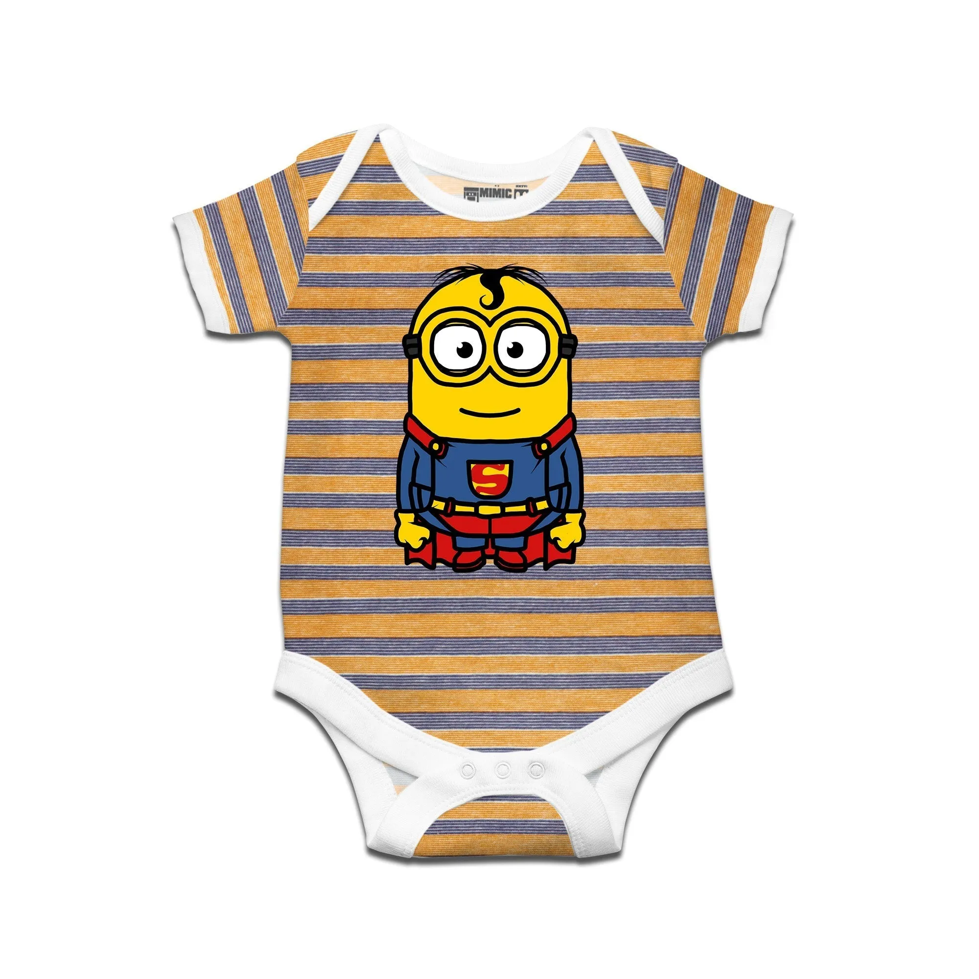 Kidswear By Ruse Super HeroPrinted Striped infant Romper For Baby