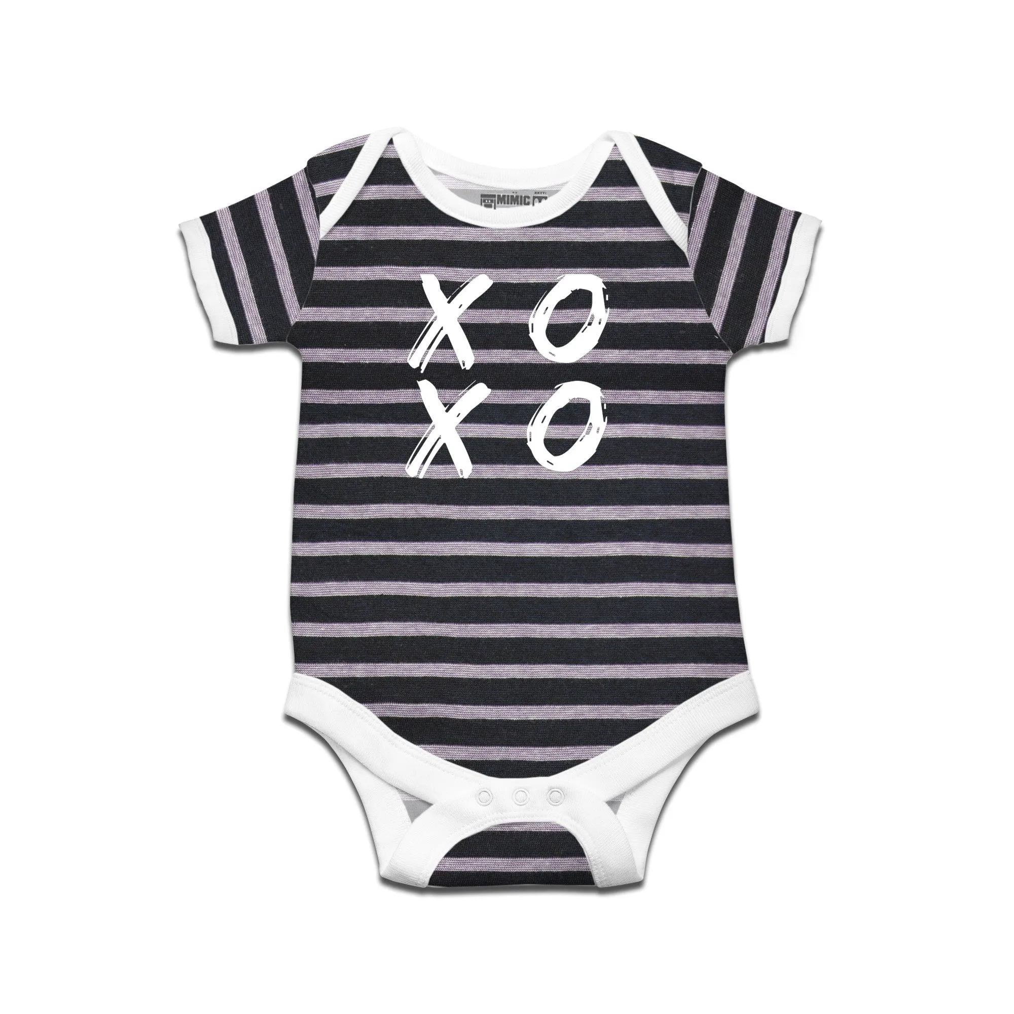 Kidswear By Ruse XOXO Printed Striped infant Romper For Baby