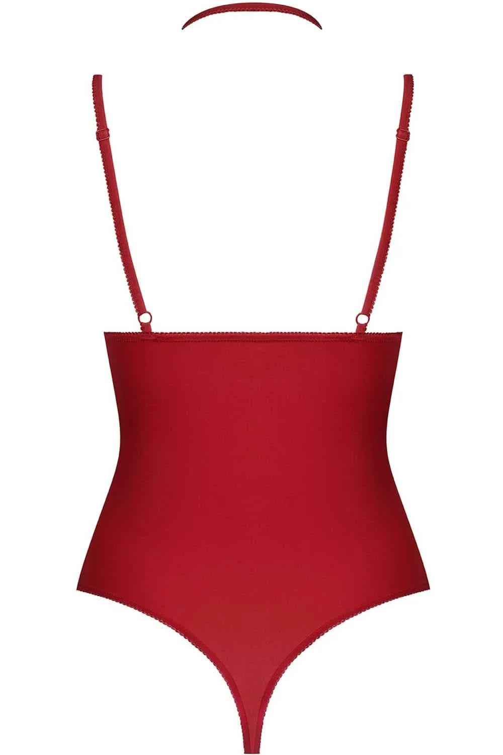 Le Petit Secret Red Cupless Thong Bodysuit