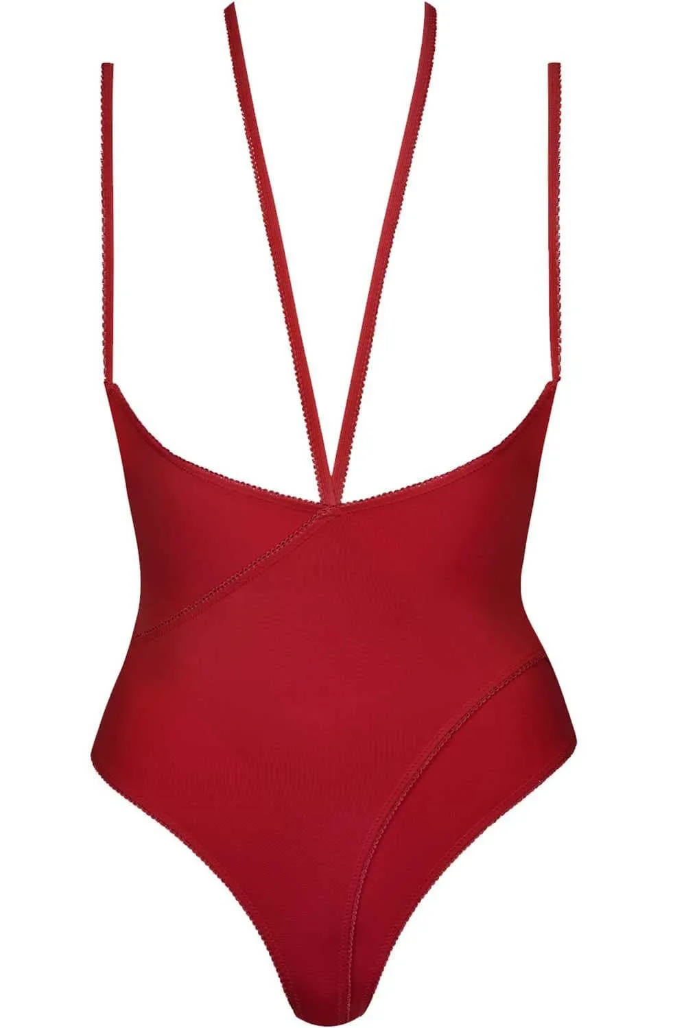 Le Petit Secret Red Cupless Thong Bodysuit