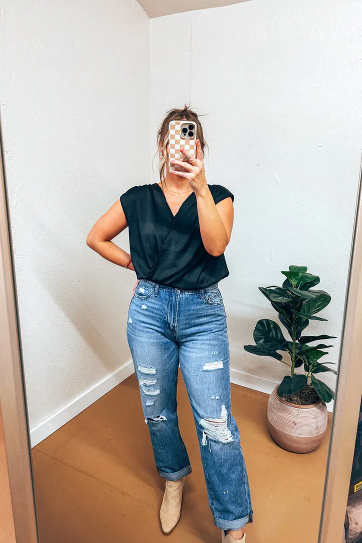 Lights Out Satin Bodysuit