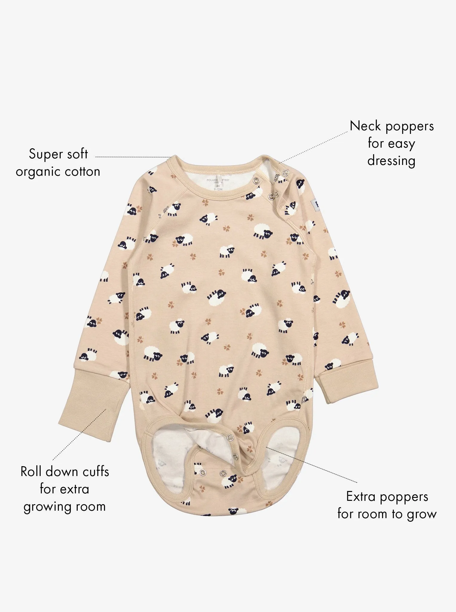 Little Lamb Print Babygrow