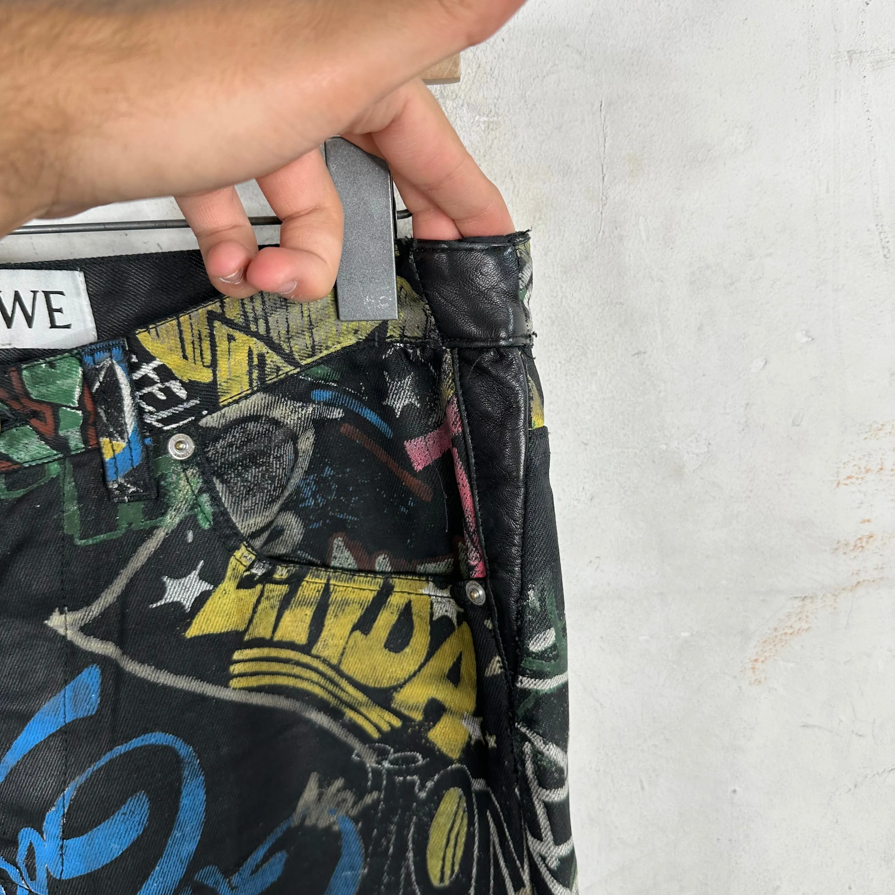 Loewe Graffiti Waxed Jeans
