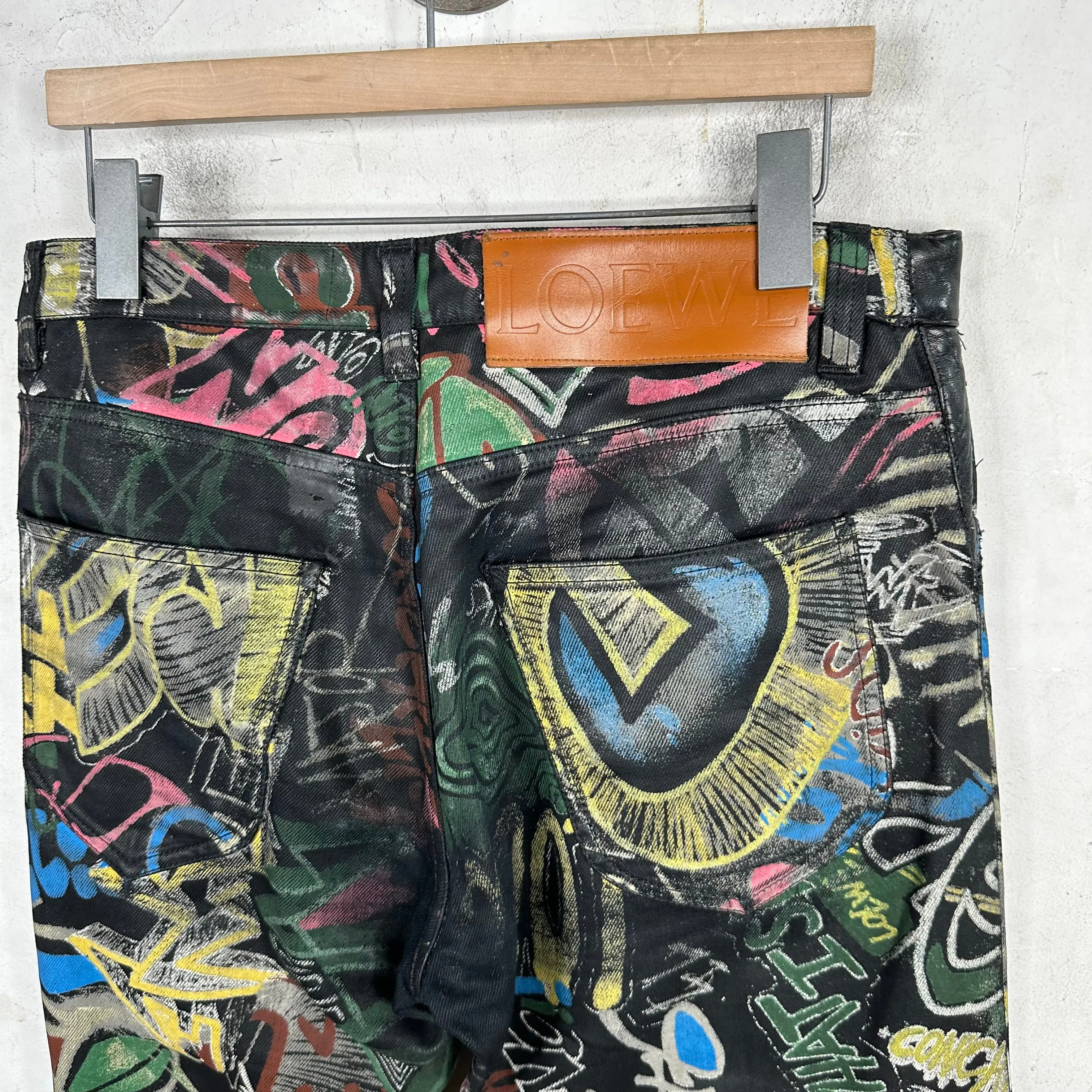Loewe Graffiti Waxed Jeans