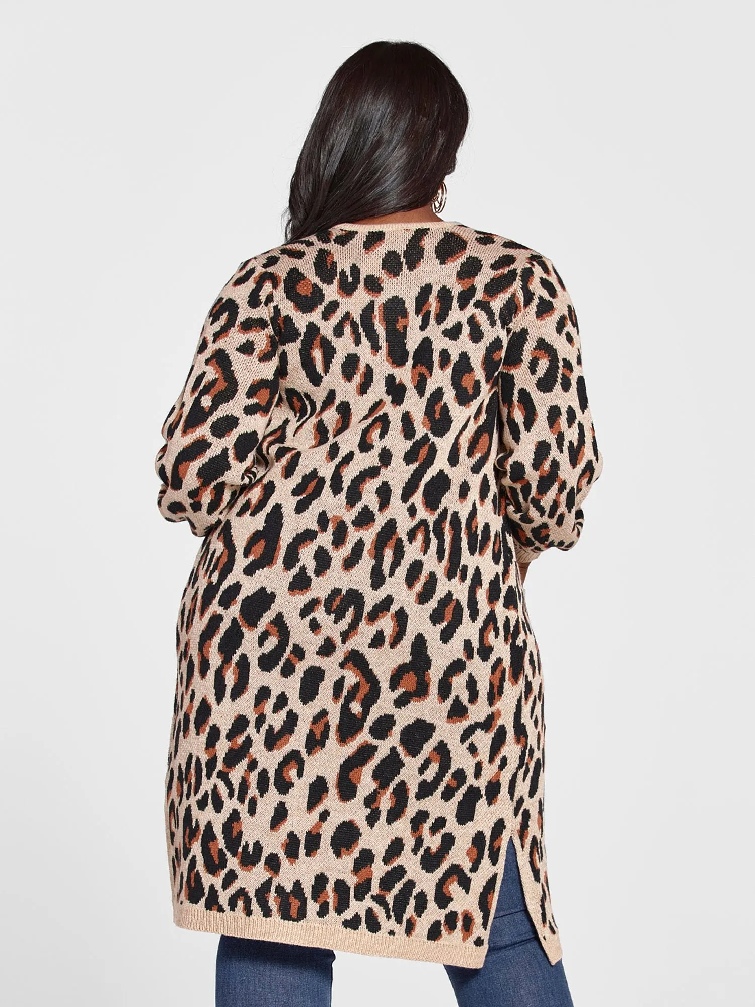 Marguerite Leopard Print Cardigan Sweater