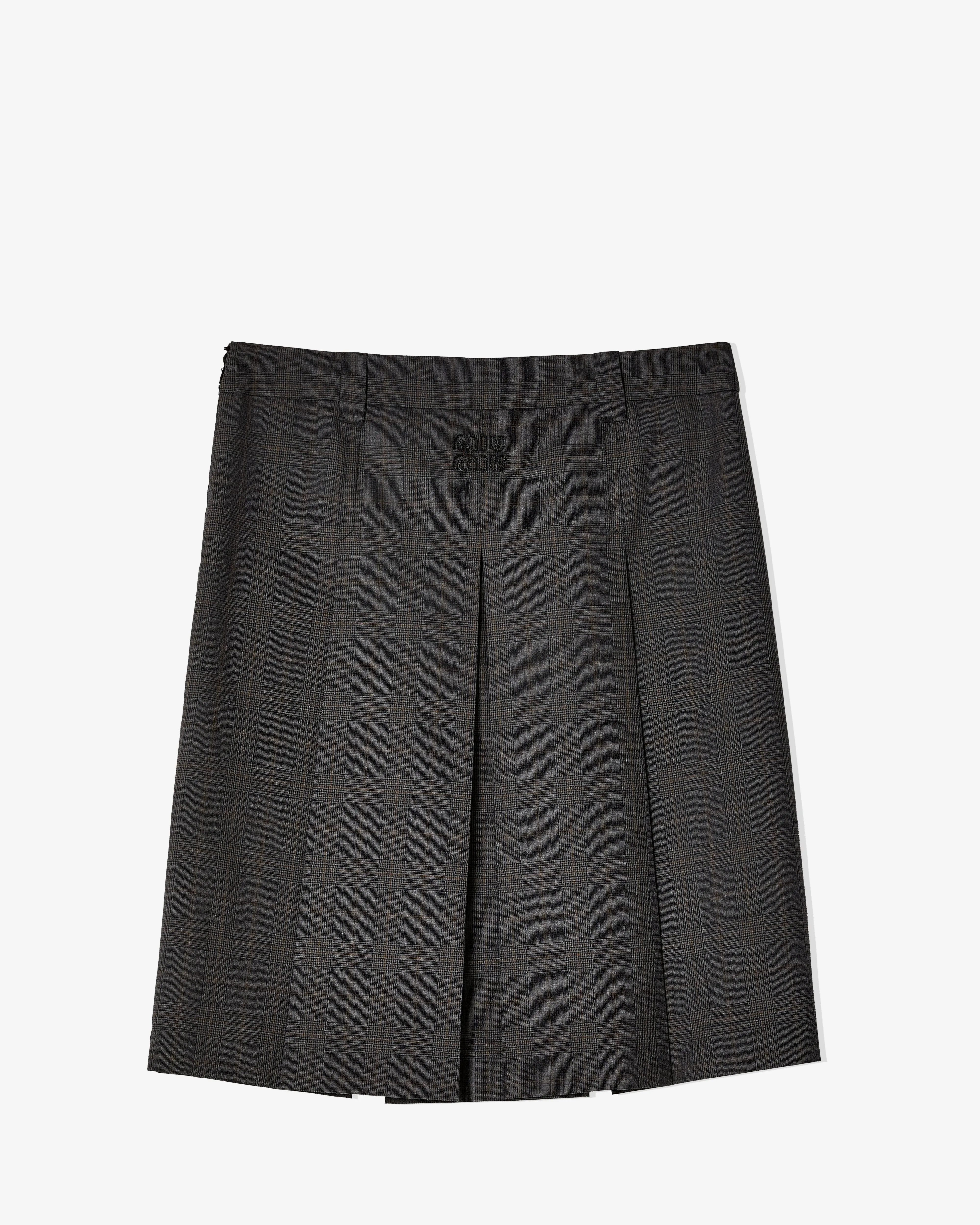 Miu Miu - Women's Pleated Skirt - (Ardesia)