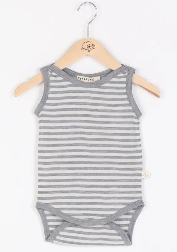Mokopuna Singlet - Cloudy Bay Stripe