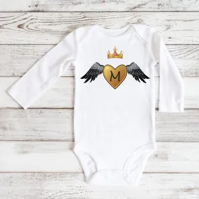 Monogram Baby Bodysuit - Dark Angel