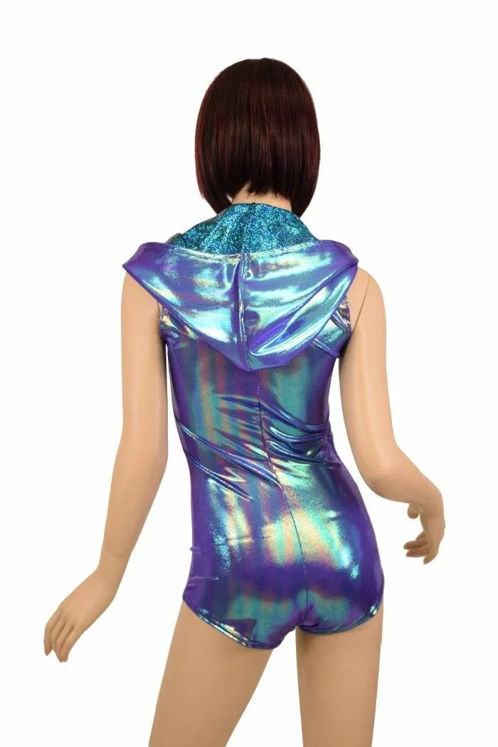 Moonstone Zippered Hoodie Romper