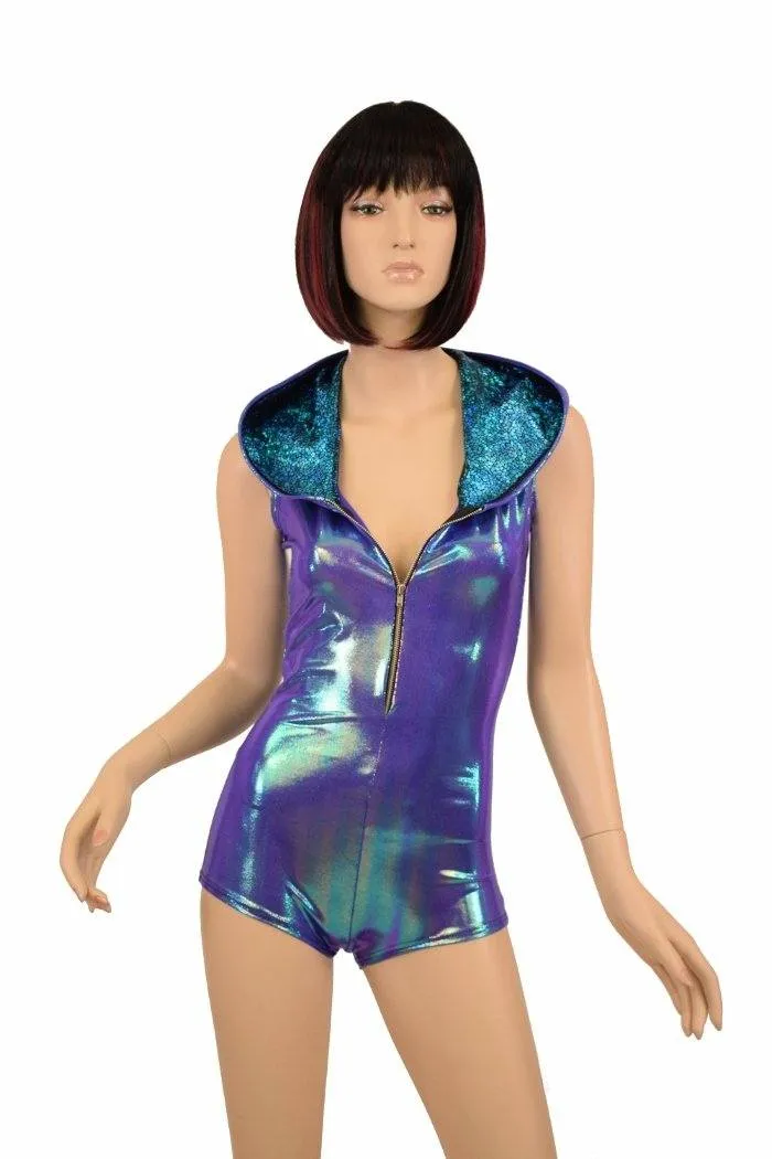 Moonstone Zippered Hoodie Romper