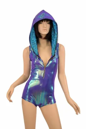 Moonstone Zippered Hoodie Romper