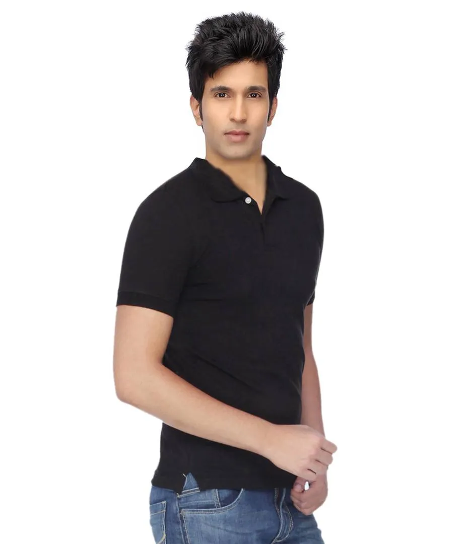 Multicoloured Cotton Slim Fit Polo T-Shirt