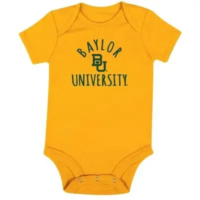 NCAA Baylor Bears Infant 3pk Bodysuit - 0-3M