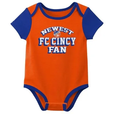 New - MLS FC Cincinnati Infant Girls' 3pk Bodysuit - 18M