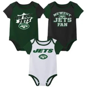 New - NFL New York Jets Infant Boys' 3pk Bodysuit - 3-6M