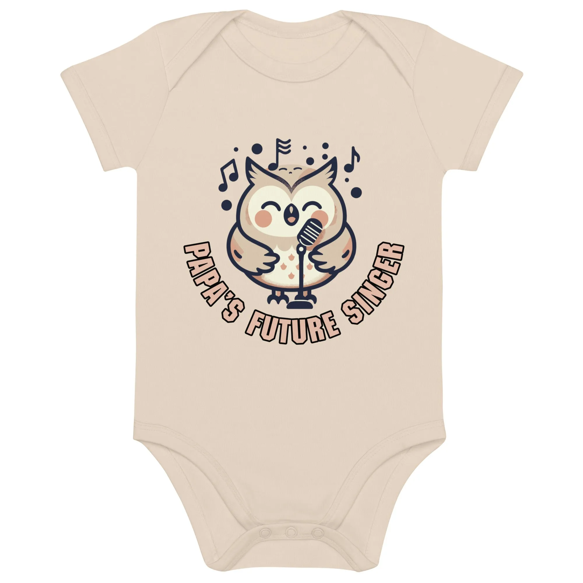 Organic Cotton Baby Bodysuit Papa's Future Singer