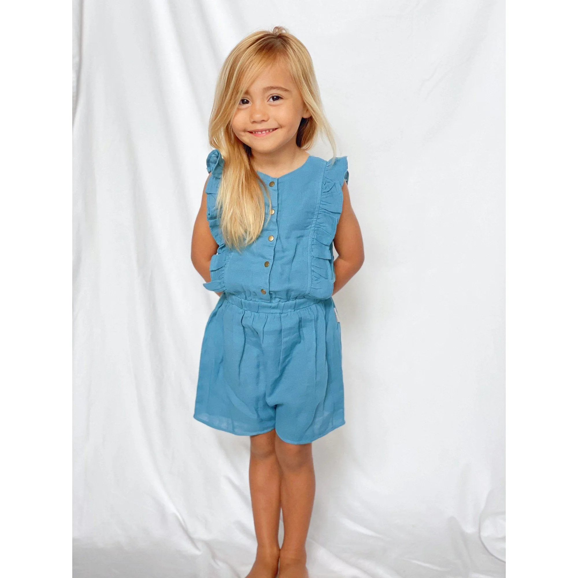 Organic Kids' Muslin Ruffle Bodysuit