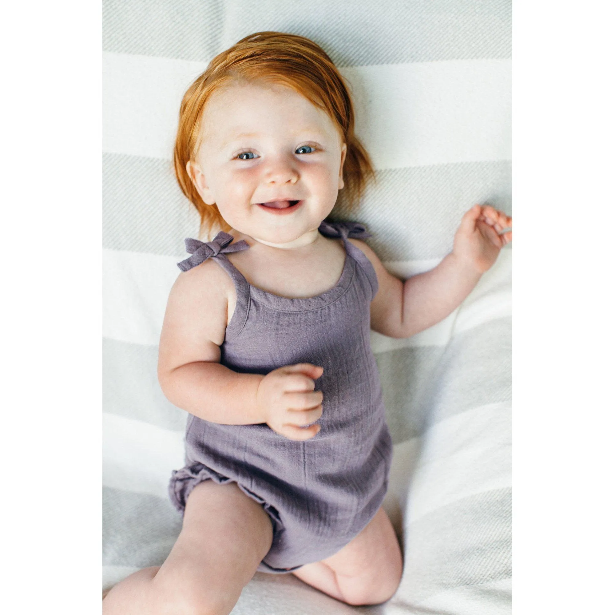 Organic Muslin Tie-Shoulder Bodysuit