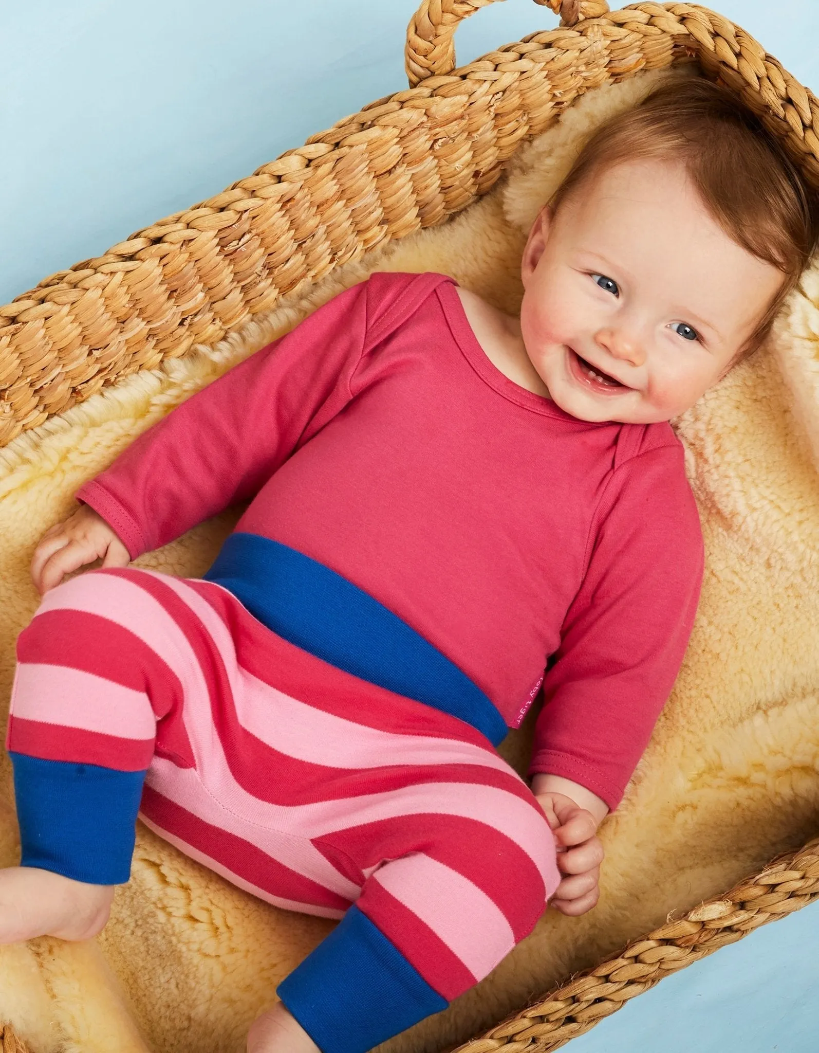 Organic Pink Basic Long-Sleeved Baby Bodysuit