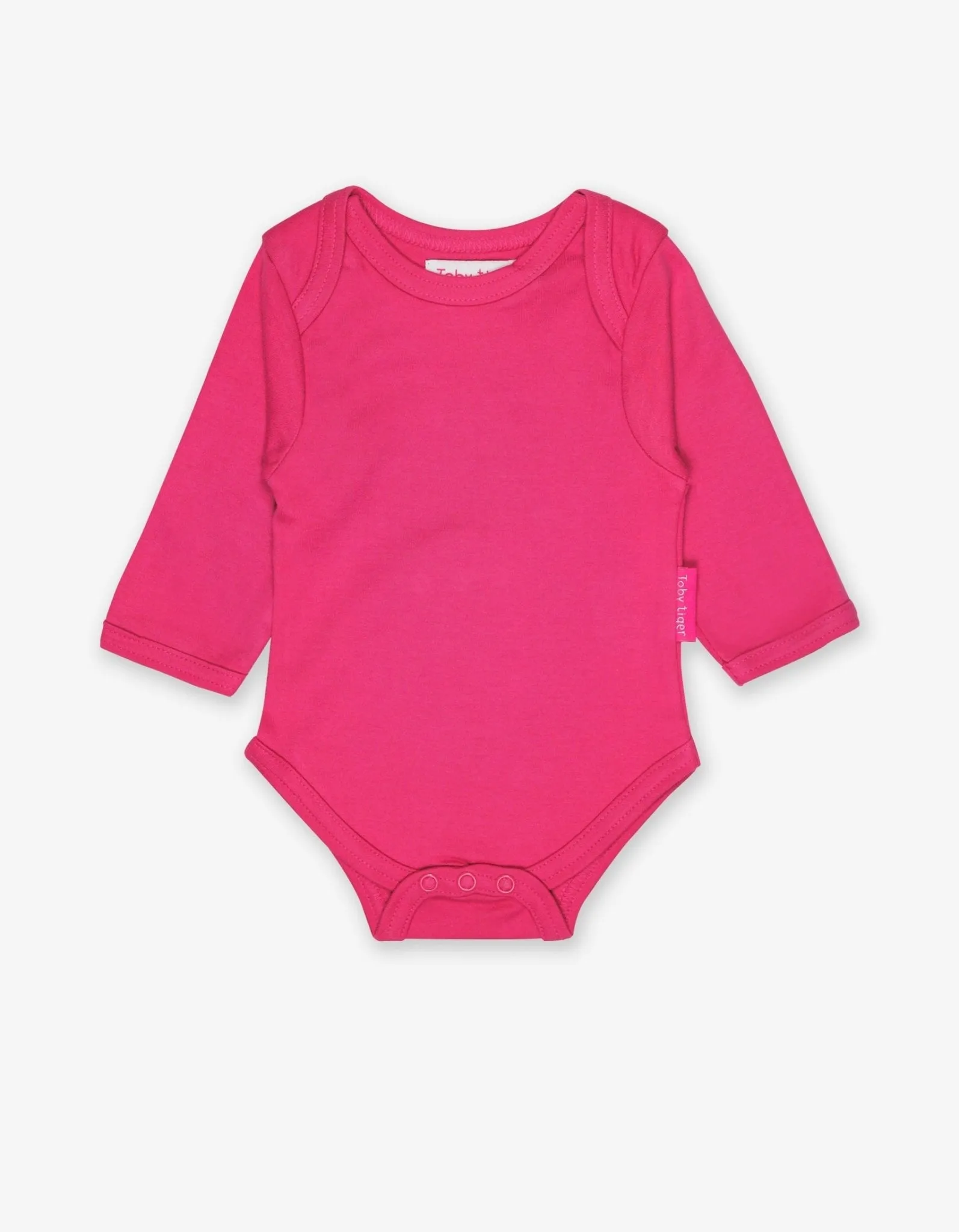 Organic Pink Basic Long-Sleeved Baby Bodysuit