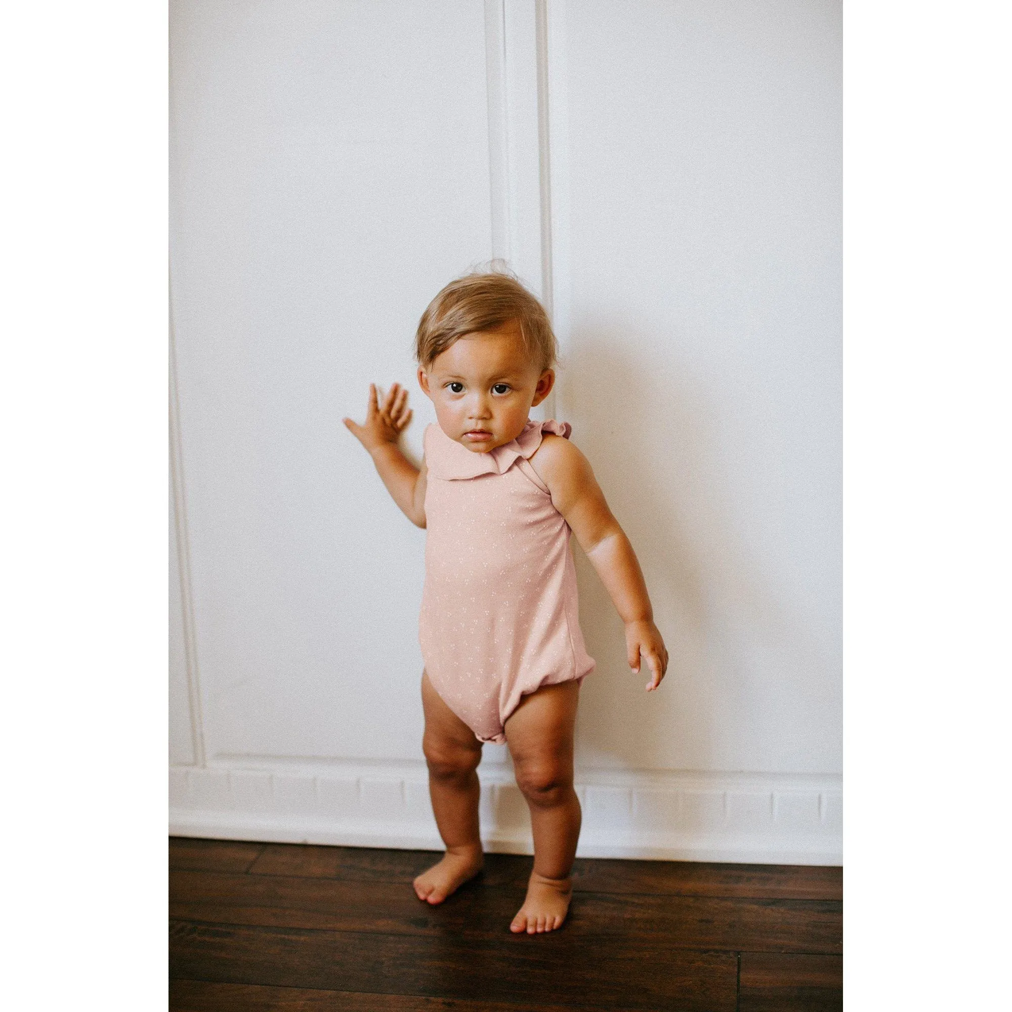 Organic Sleeveless Ruffle Bodysuit