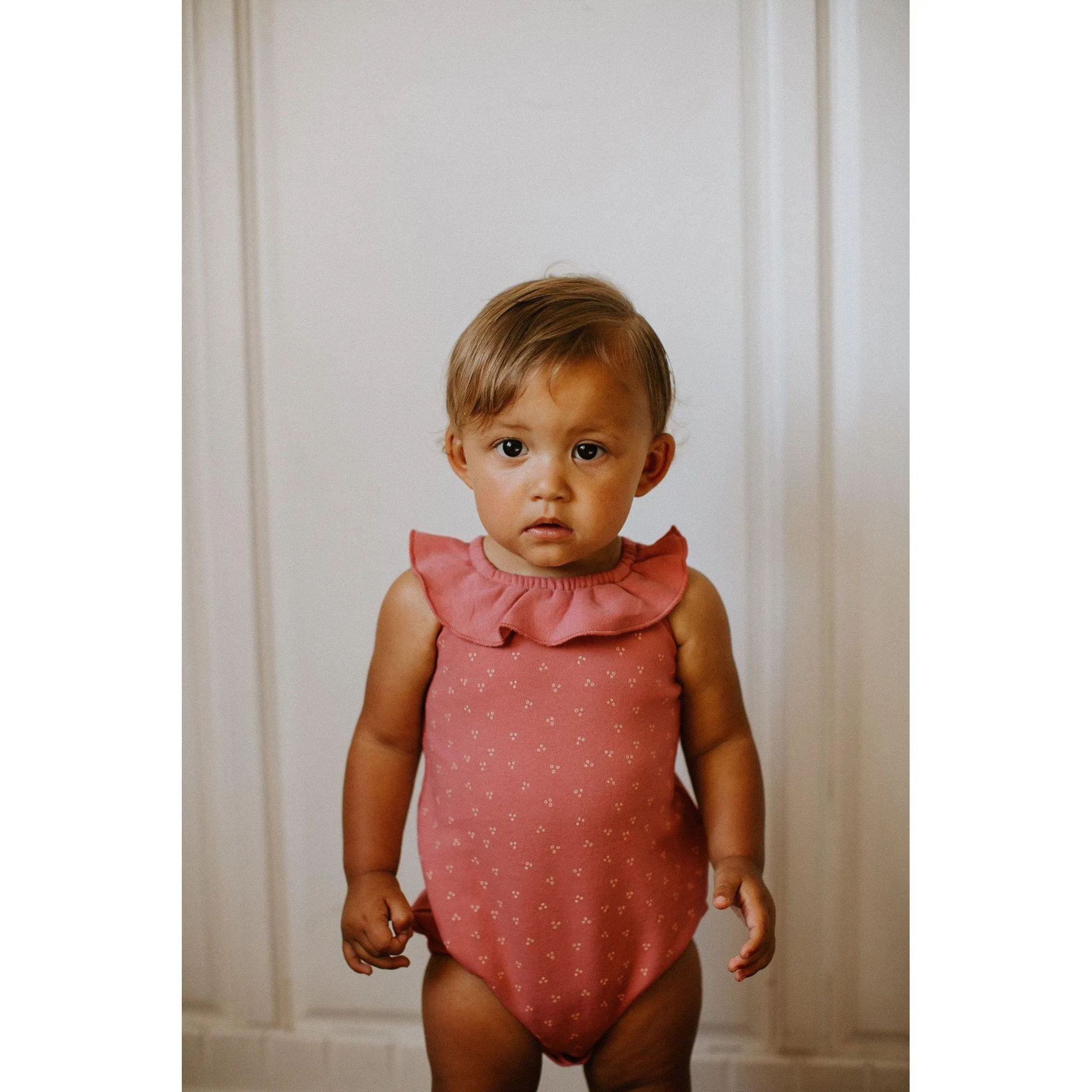Organic Sleeveless Ruffle Bodysuit