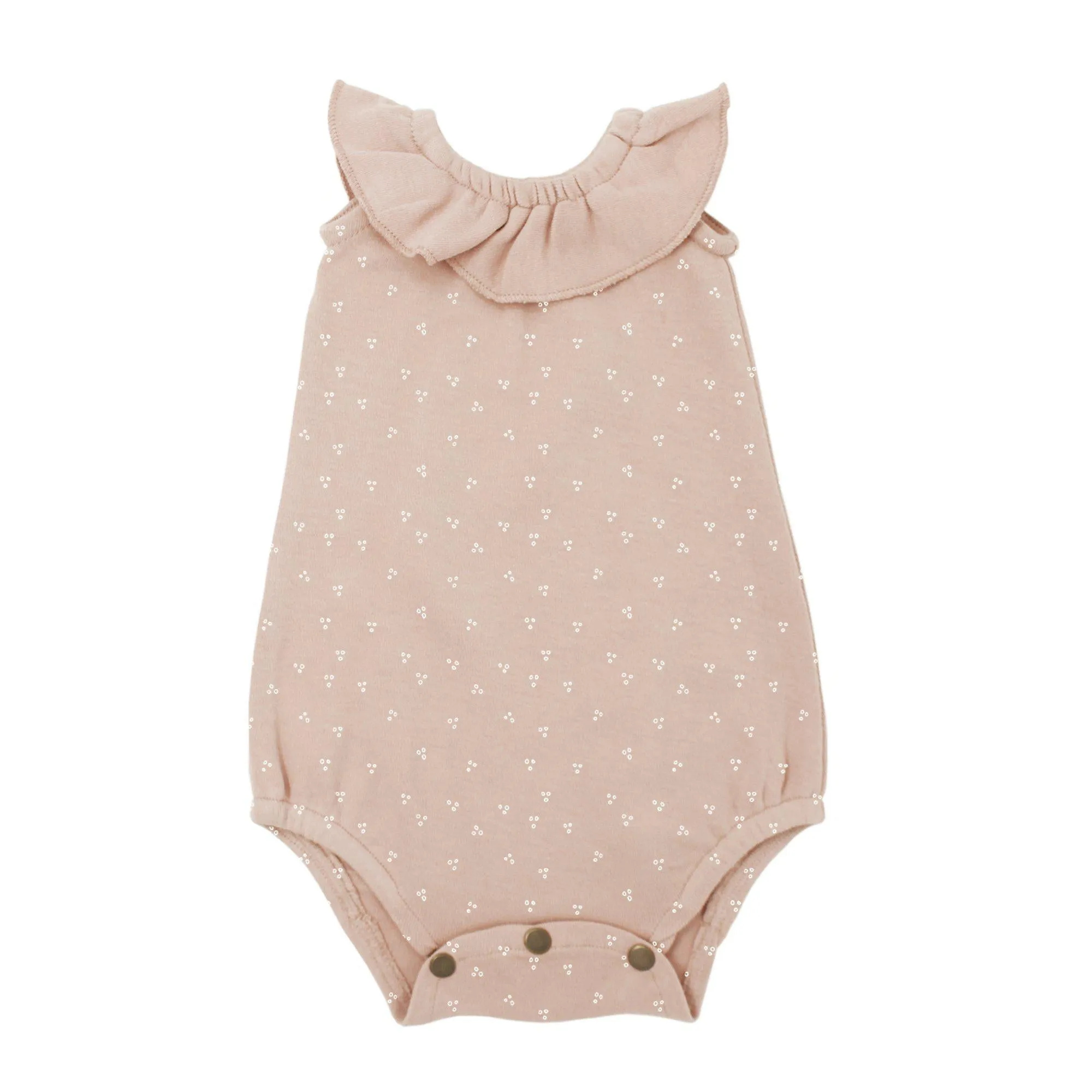 Organic Sleeveless Ruffle Bodysuit