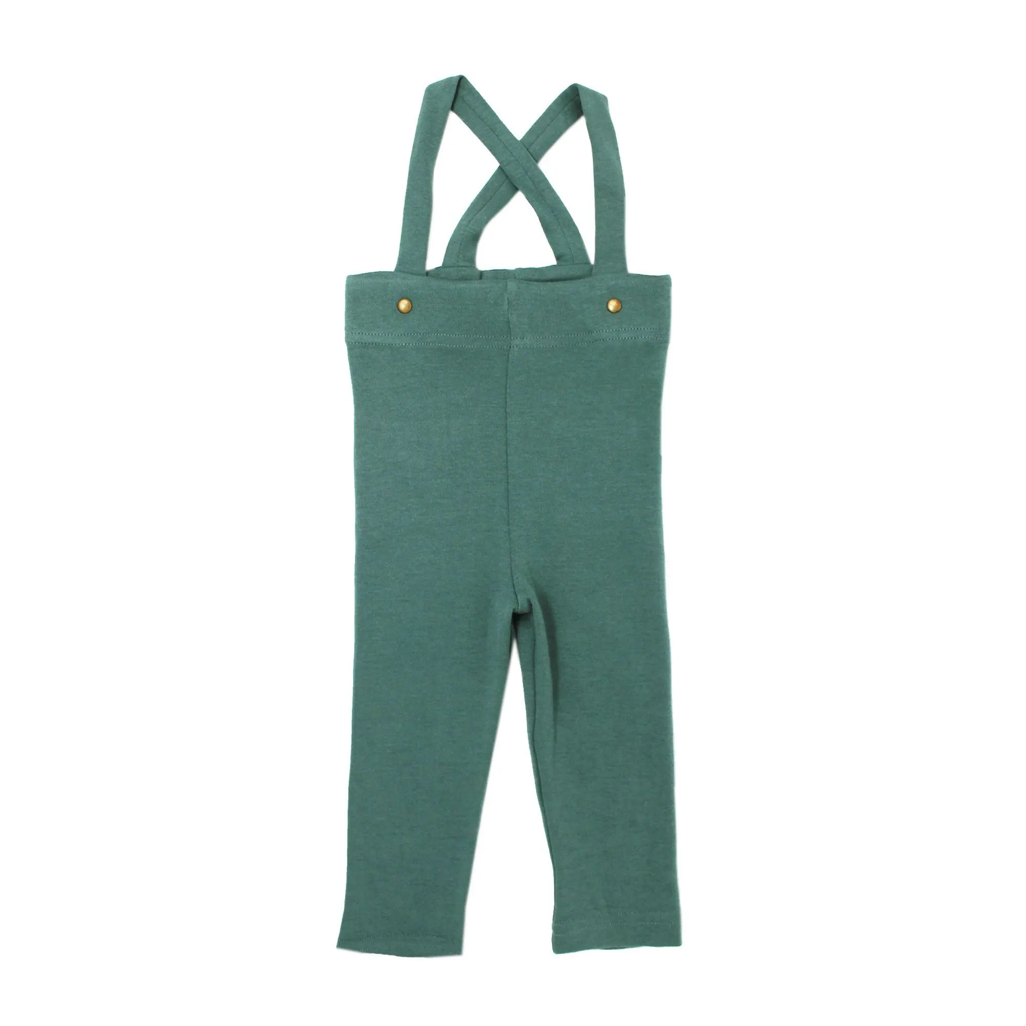 Organic Spruce Green Suspender Pant
