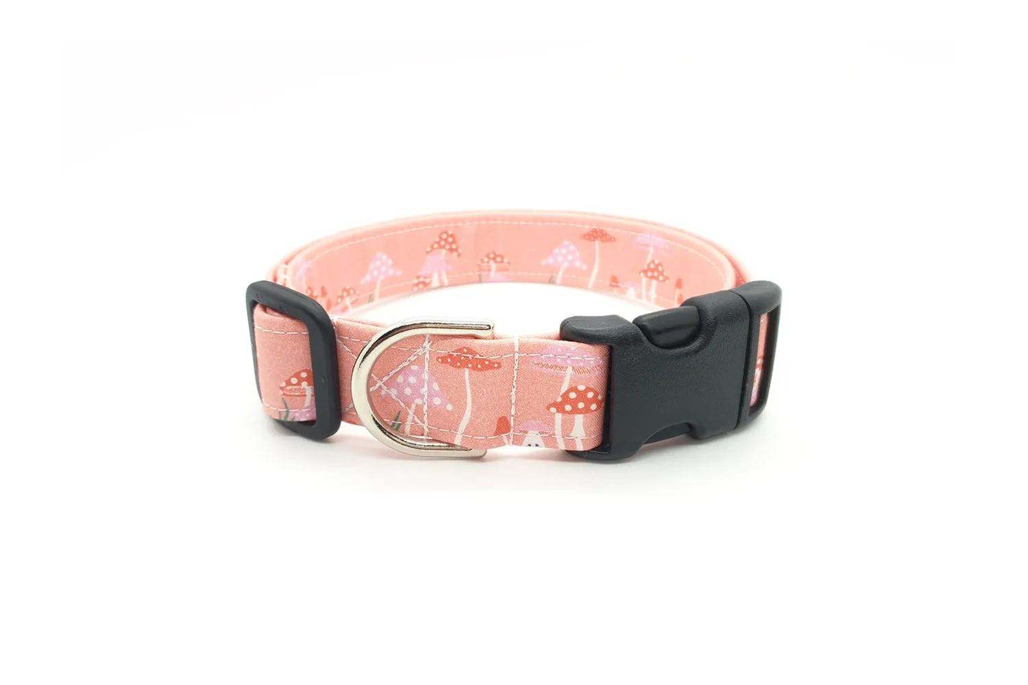 Pink Mushroom Dog Collar