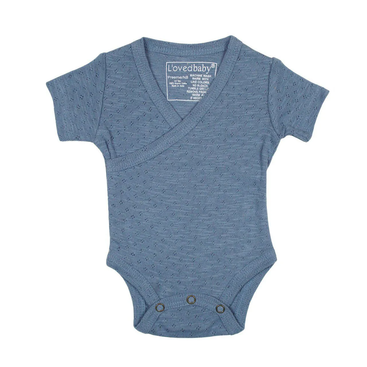 Pool Blue Pointelle Wrap Bodysuit
