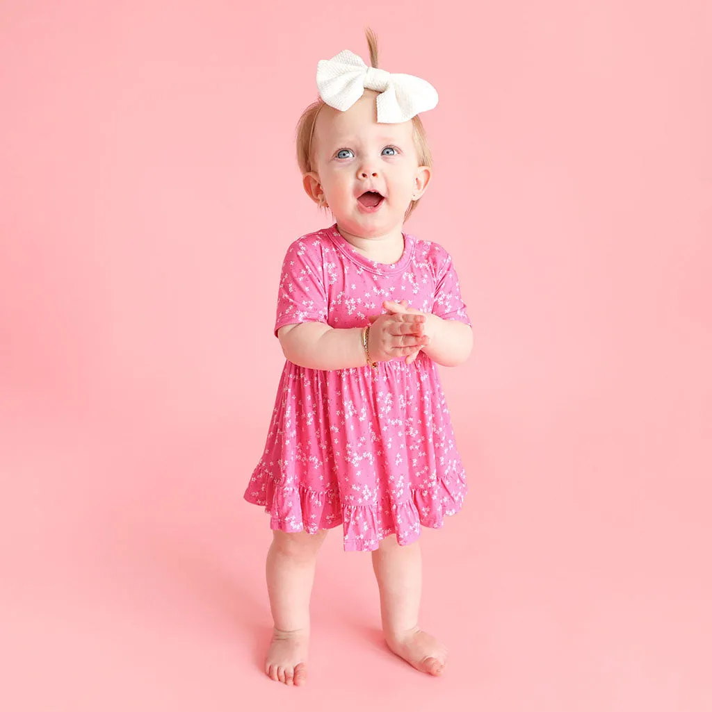 Posh Peanut Janice Short Sleeve Ruffled Bodysuit Dress