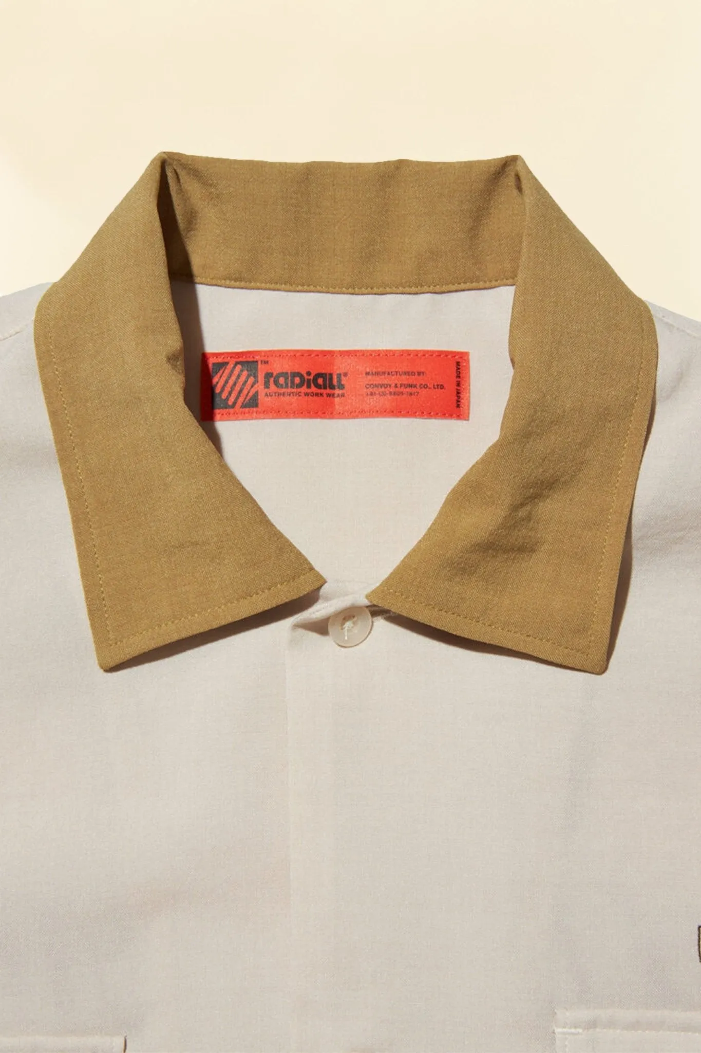 Radiall Hammond S/S Open Collared Shirt - Root Beer
