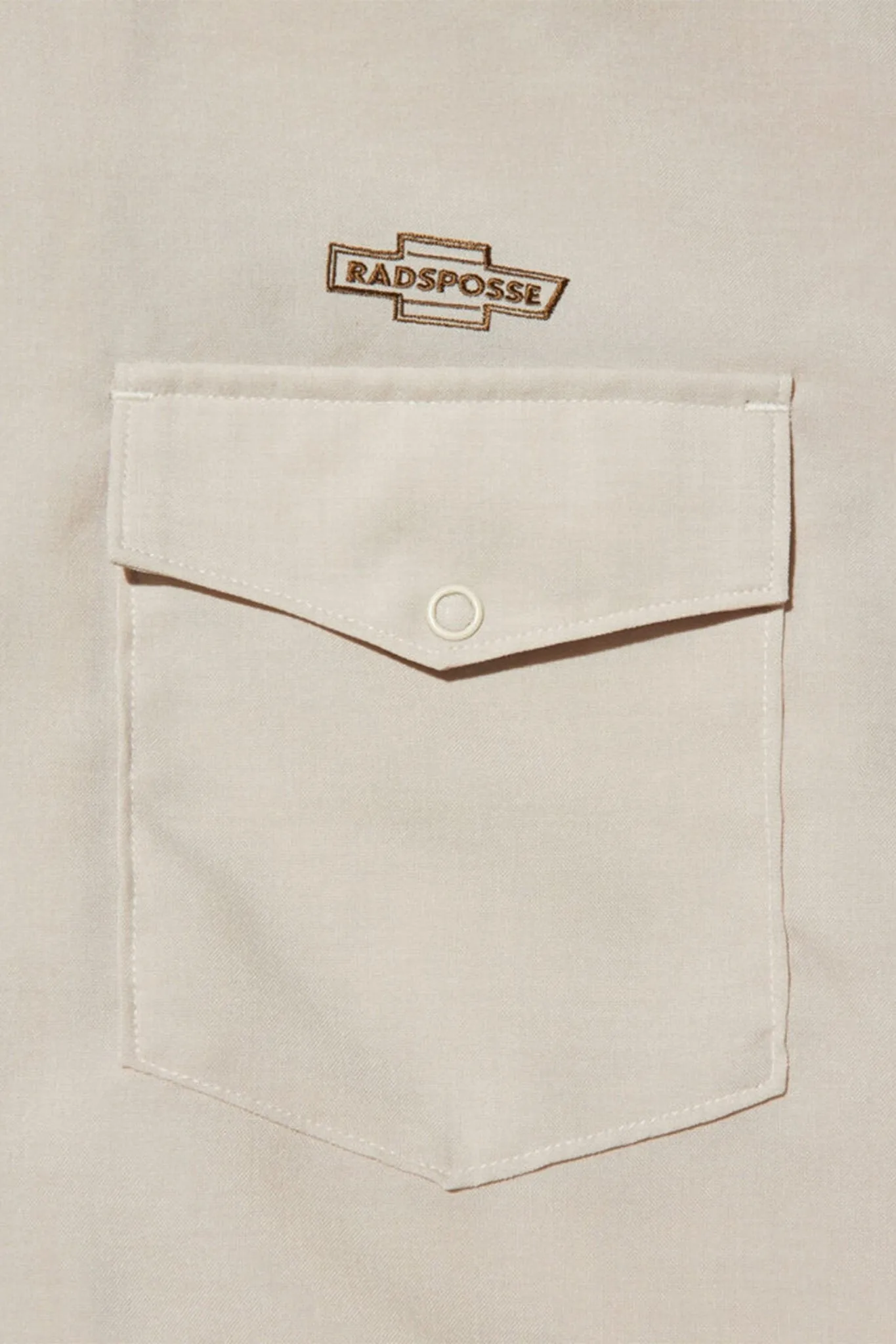 Radiall Hammond S/S Open Collared Shirt - Root Beer