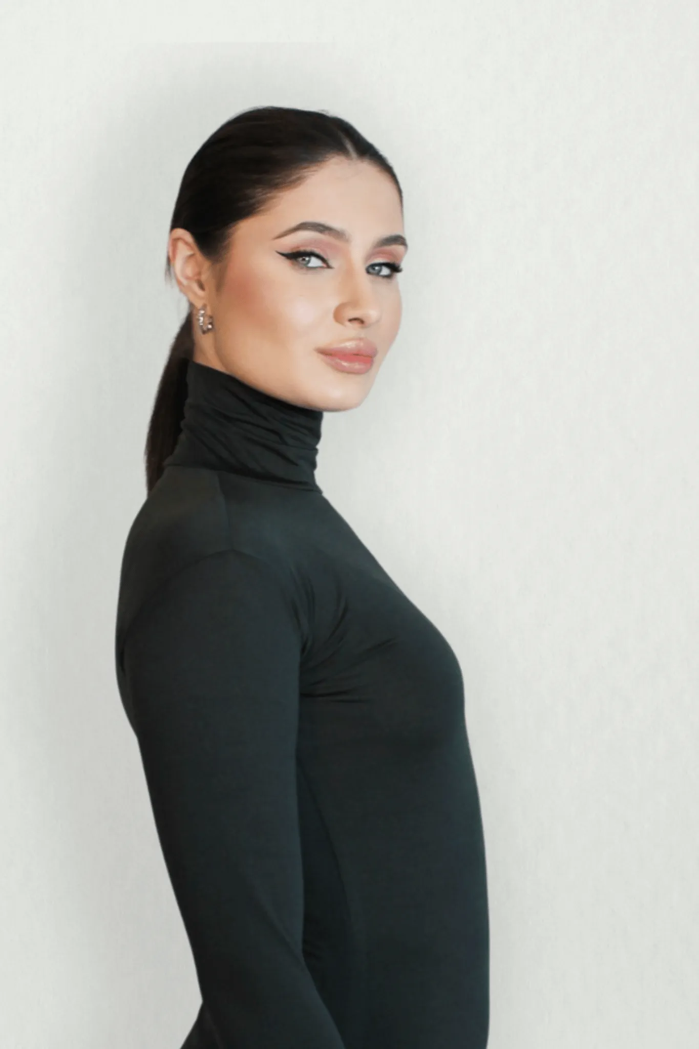 RUUQ Bodysuit Long Sleeve with Mock Neck - Forest Green