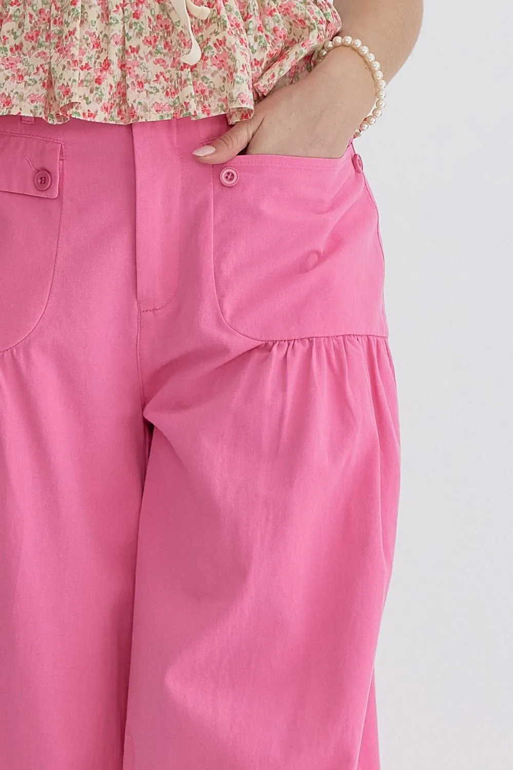 Serendipity Pink Denim Balloon Pants