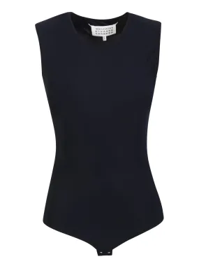 Sleeveless black bodysuit