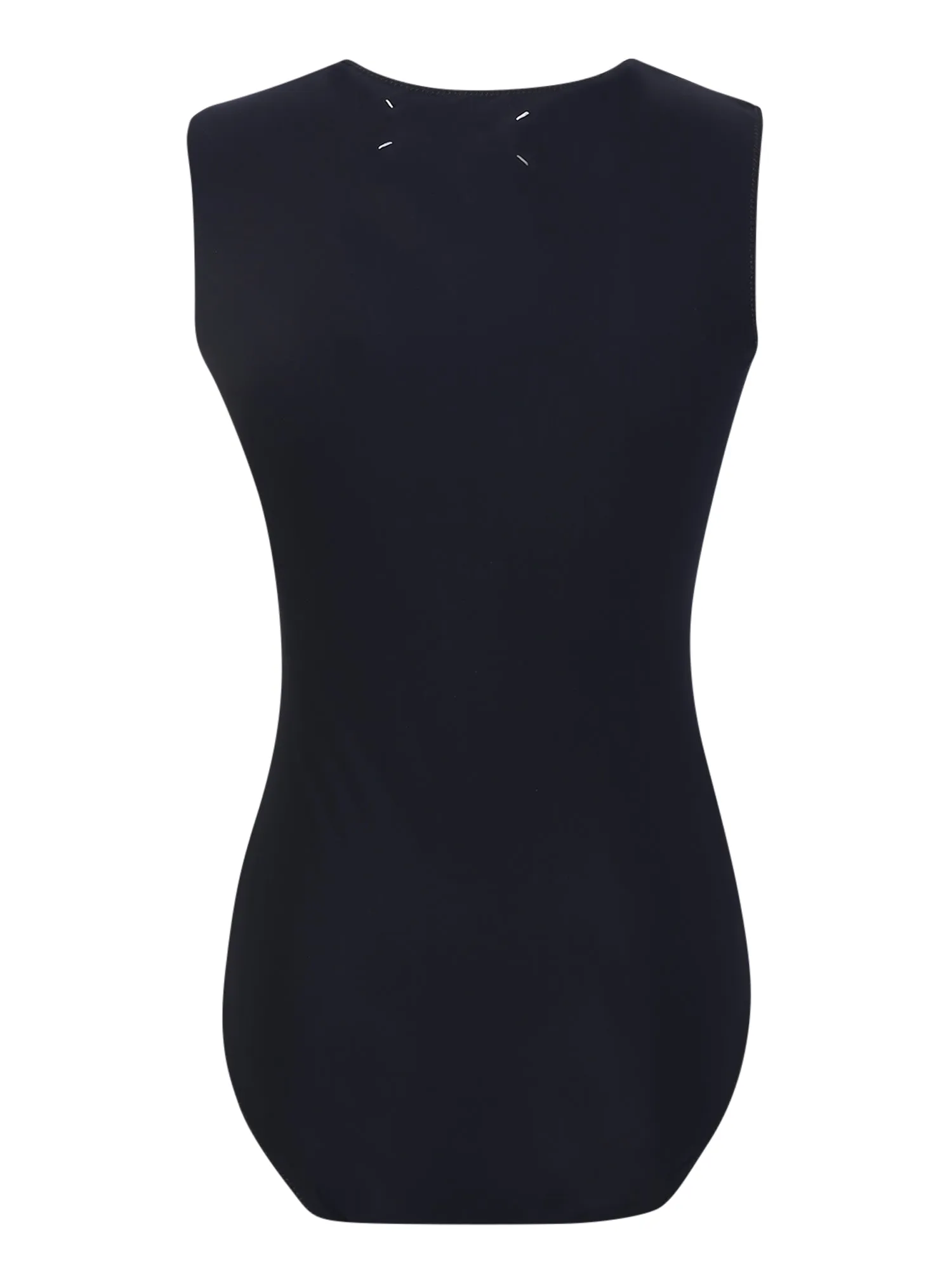 Sleeveless black bodysuit