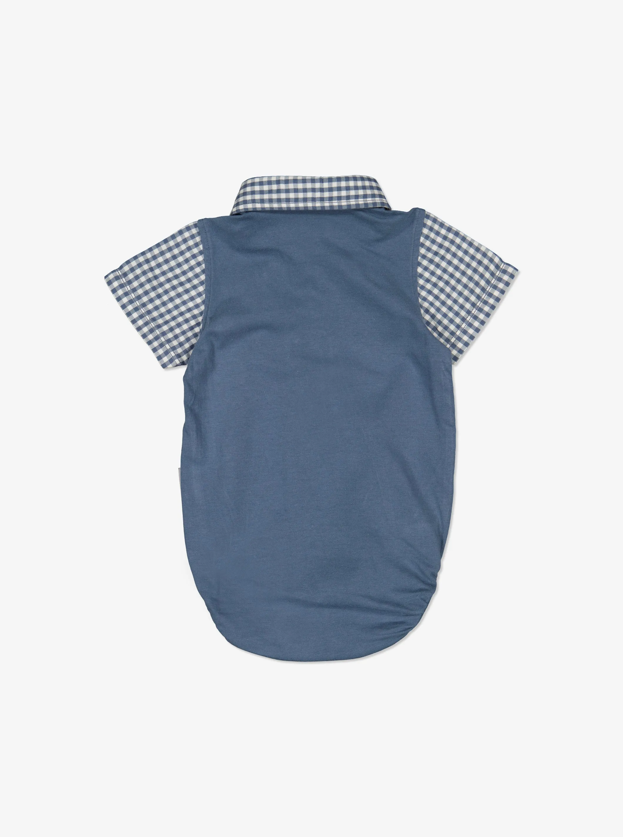 Smart Checked Babygrow Shirt