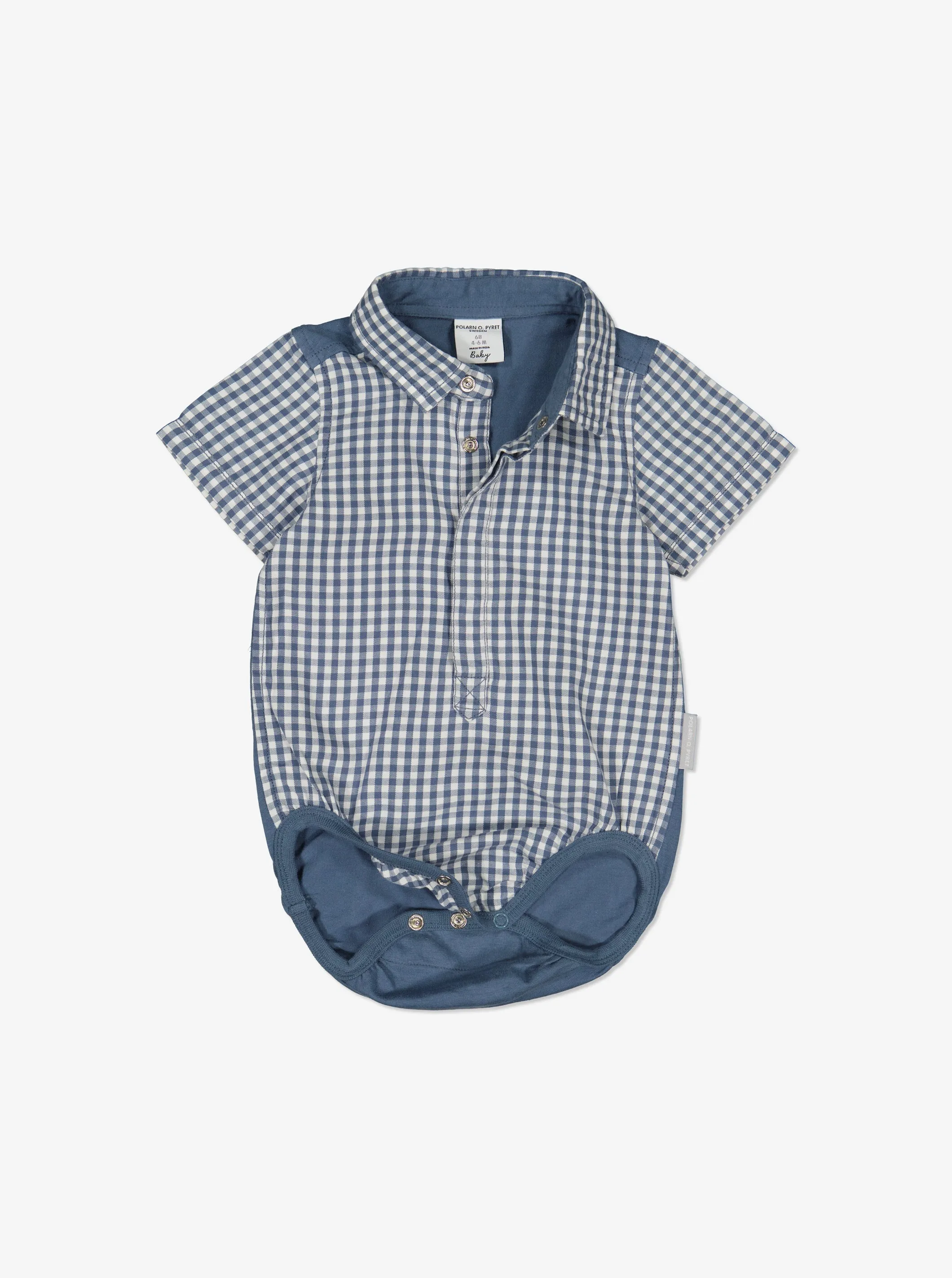 Smart Checked Babygrow Shirt