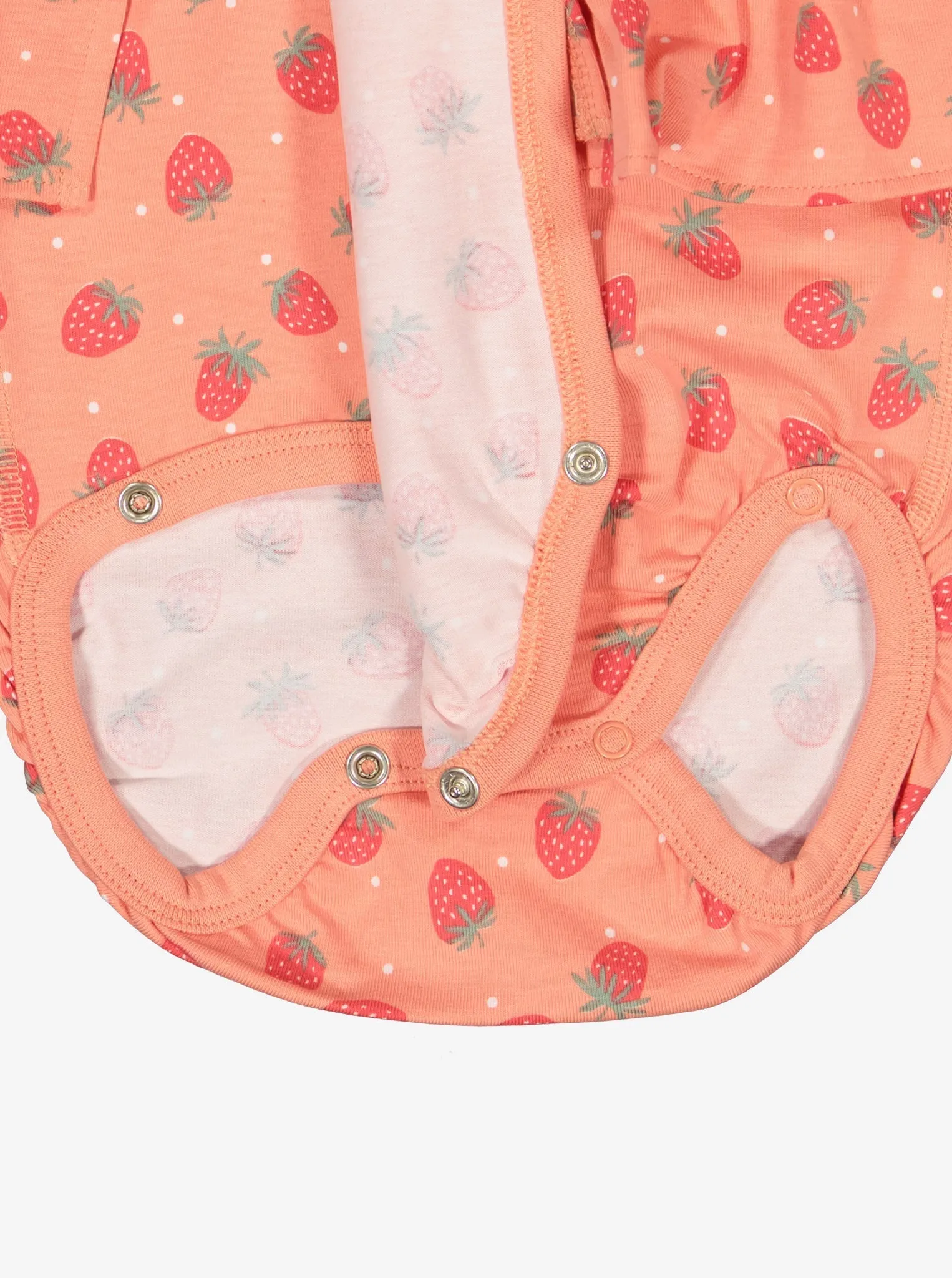 Strawberry Print Wraparound Babygrow